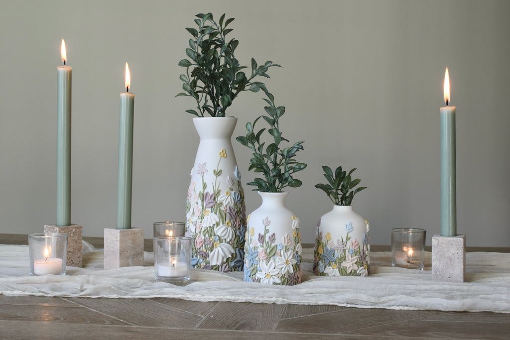 SOLD OUT - Pastel Lucy Wildflower Ceramic Bud Vase - Tall