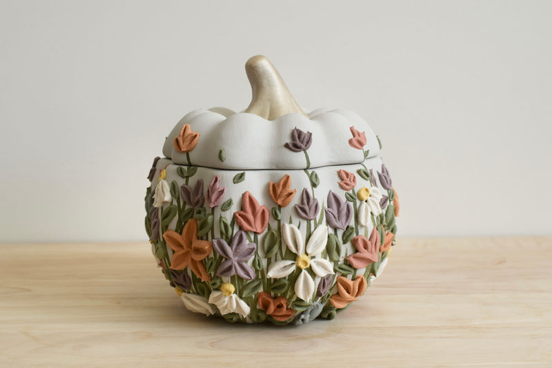 SOLD OUT - Wildflower Pumpkin Container I