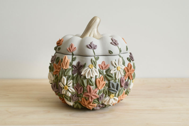 SOLD OUT - Wildflower Pumpkin Container I