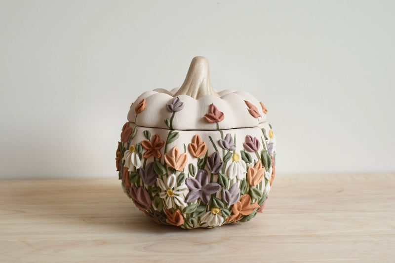 SOLD OUT - Wildflower Pumpkin Container II