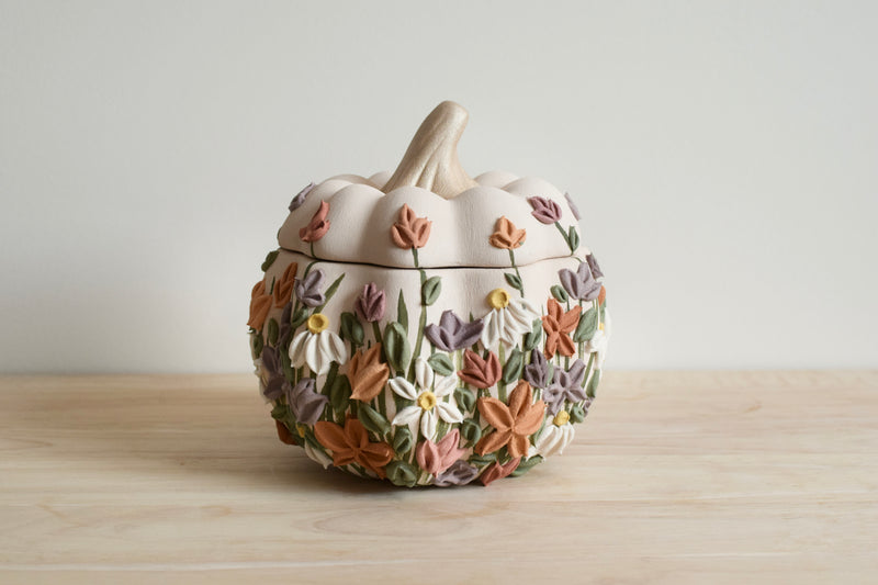 SOLD OUT - Wildflower Pumpkin Container II