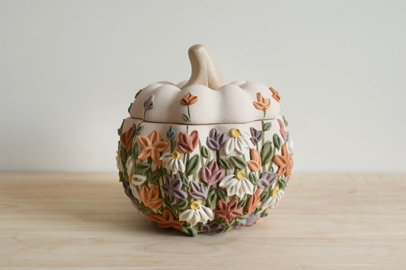 SOLD OUT - Wildflower Pumpkin Container II