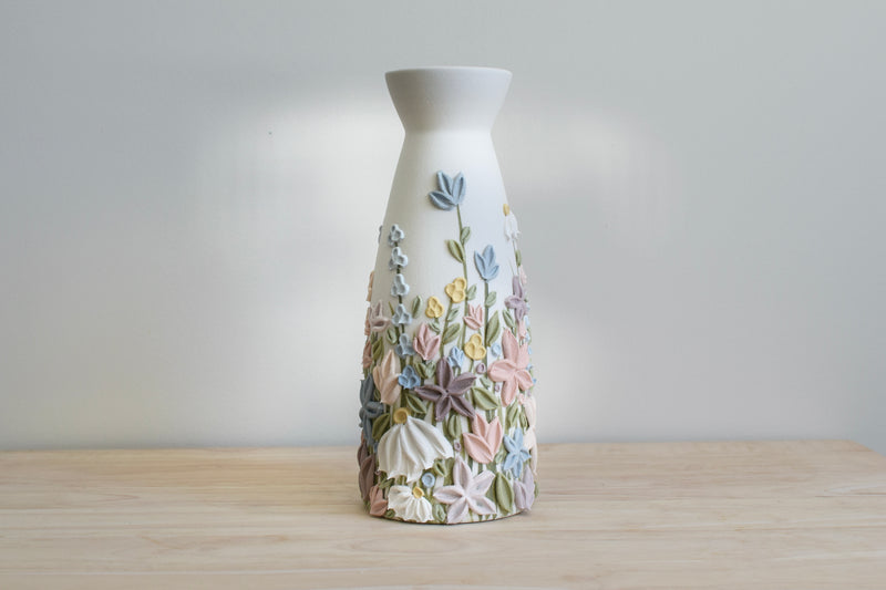 SOLD OUT - Pastel Lucy Wildflower Ceramic Bud Vase - Tall