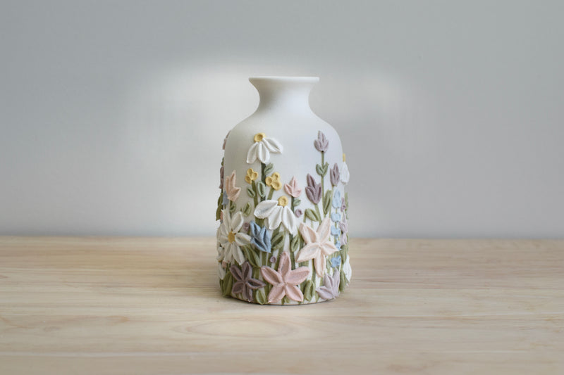 SOLD OUT - Pastel Lucy Wildflower Ceramic Bud Vase - Medium