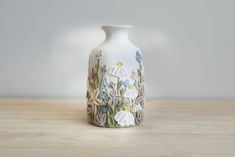 SOLD OUT - Pastel Lucy Wildflower Ceramic Bud Vase - Medium