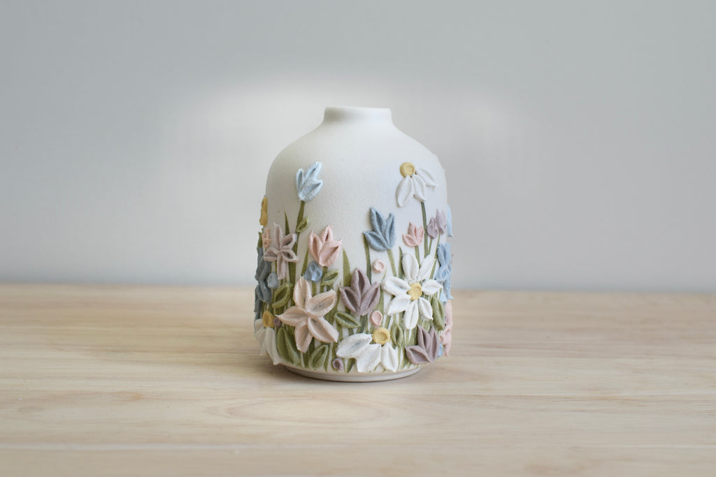 SOLD OUT - Pastel Lucy Wildflower Ceramic Bud Vase - Small