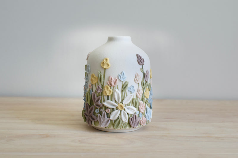 SOLD OUT - Pastel Lucy Wildflower Ceramic Bud Vase - Small