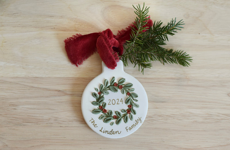 Customized 2024 Mini Wreath Ornament