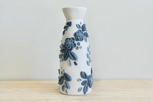 SOLD OUT - Botanical Blue II Ceramic Bud Vase - Tall