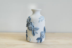 SOLD OUT - Botanical Blue II Ceramic Bud Vase - Medium
