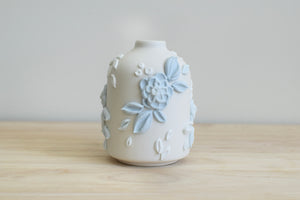SOLD OUT - Botanical Blue II Ceramic Bud Vase - Small