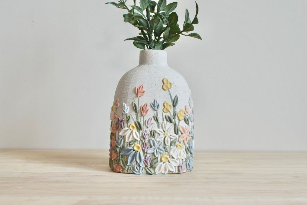 Limited-Edition: Summer 2025: The 'Lucy Wildflower' Textured Vase