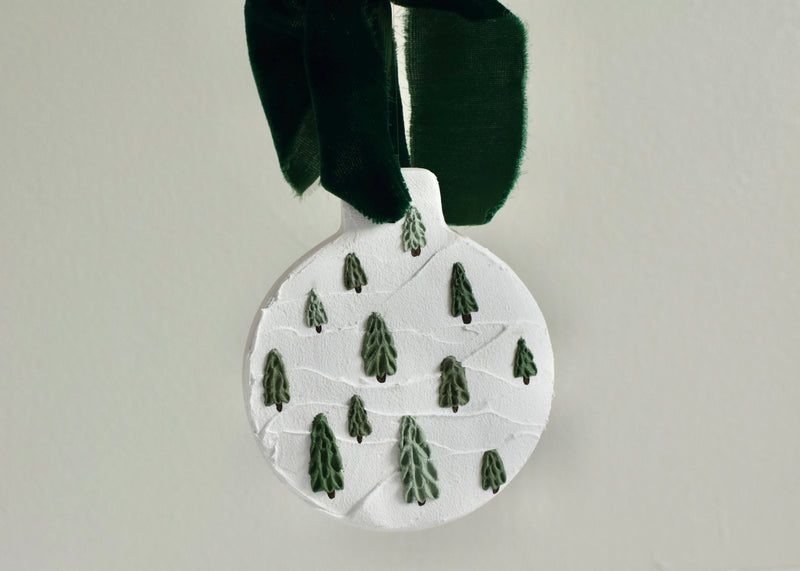 Christmas Tree Farm Ceramic Ornament