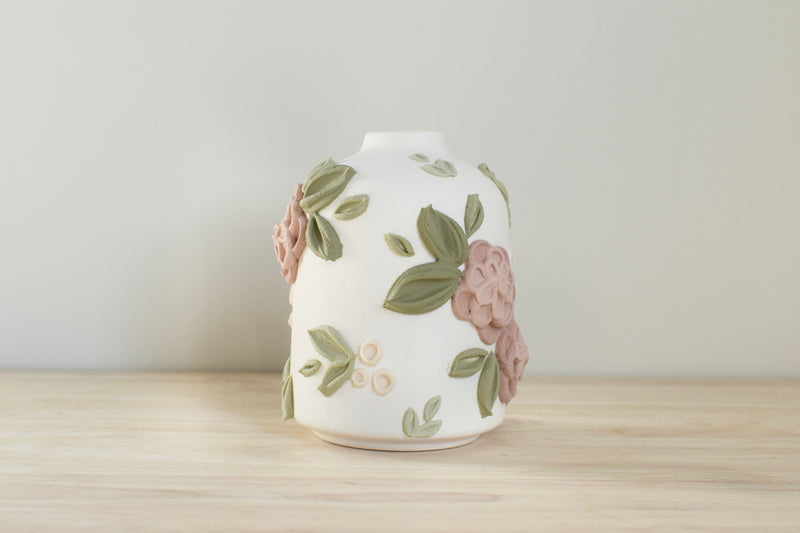 SOLD OUT - Garden Rose Ceramic Bud Vase - Small