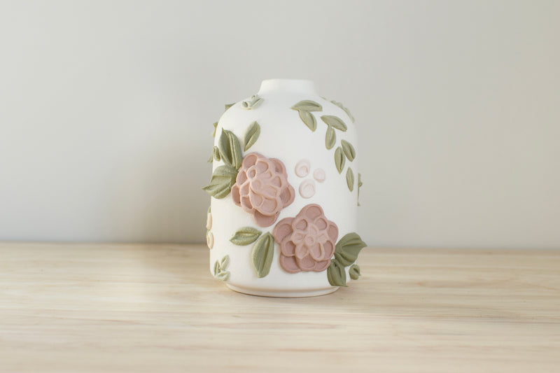 SOLD OUT - Garden Rose Ceramic Bud Vase - Small