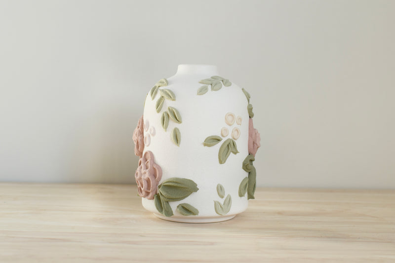 SOLD OUT - Garden Rose Ceramic Bud Vase - Small