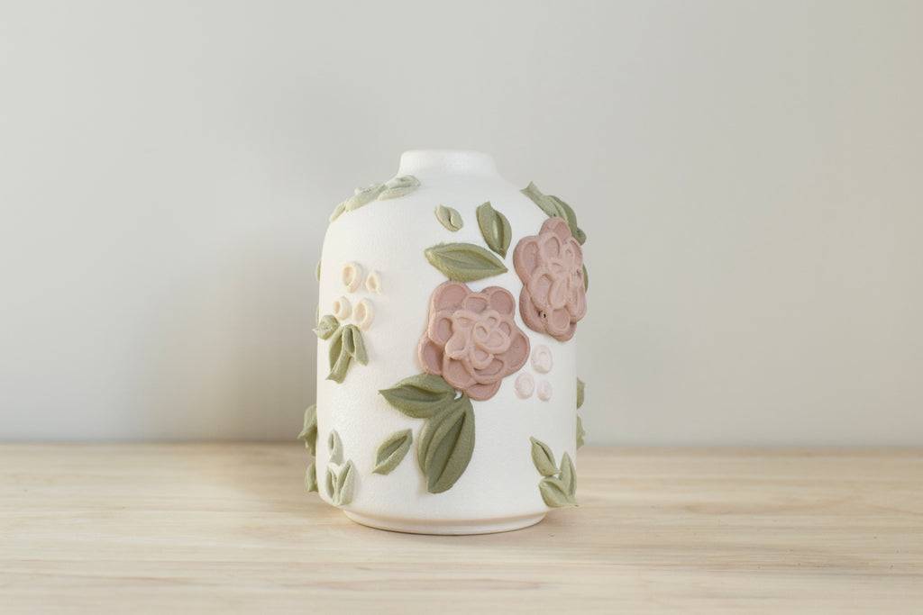 SOLD OUT - Garden Rose Ceramic Bud Vase - Small