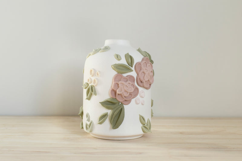 SOLD OUT - Garden Rose Ceramic Bud Vase - Small