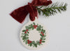 Holiday Wreath Ceramic Ornament