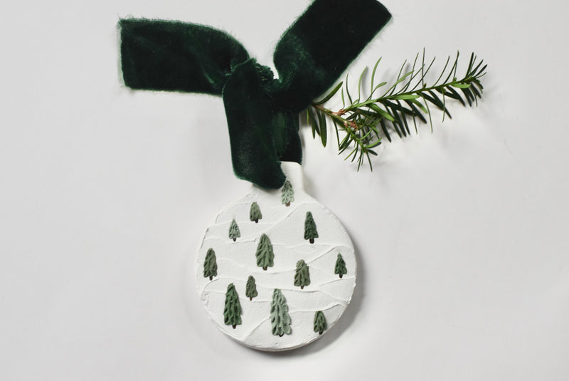 Christmas Tree Farm Ceramic Ornament