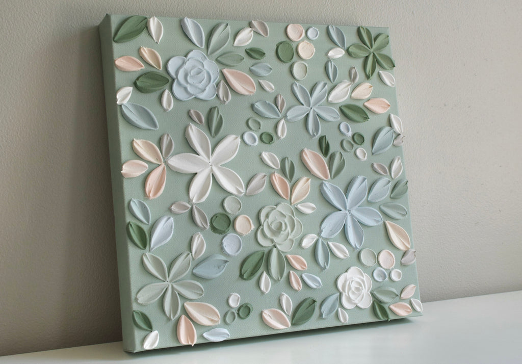 SOLD - Lush Garden 12" x 12"