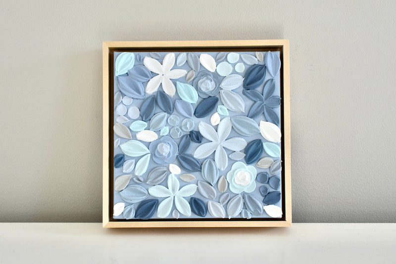 SOLD - Botanical Blue - 8" x 8" (Framed or Unframed)
