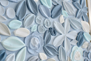 SOLD - Botanical Blue - 8" x 8" (Framed or Unframed)
