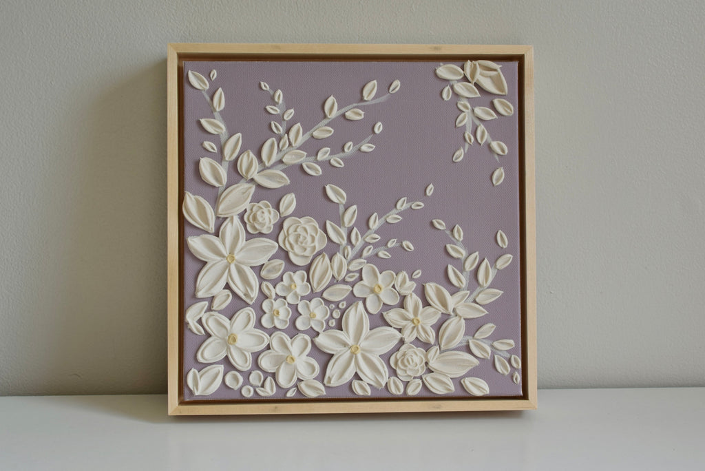 SOLD - Vintage Florals - 10" x 10" (Framed)