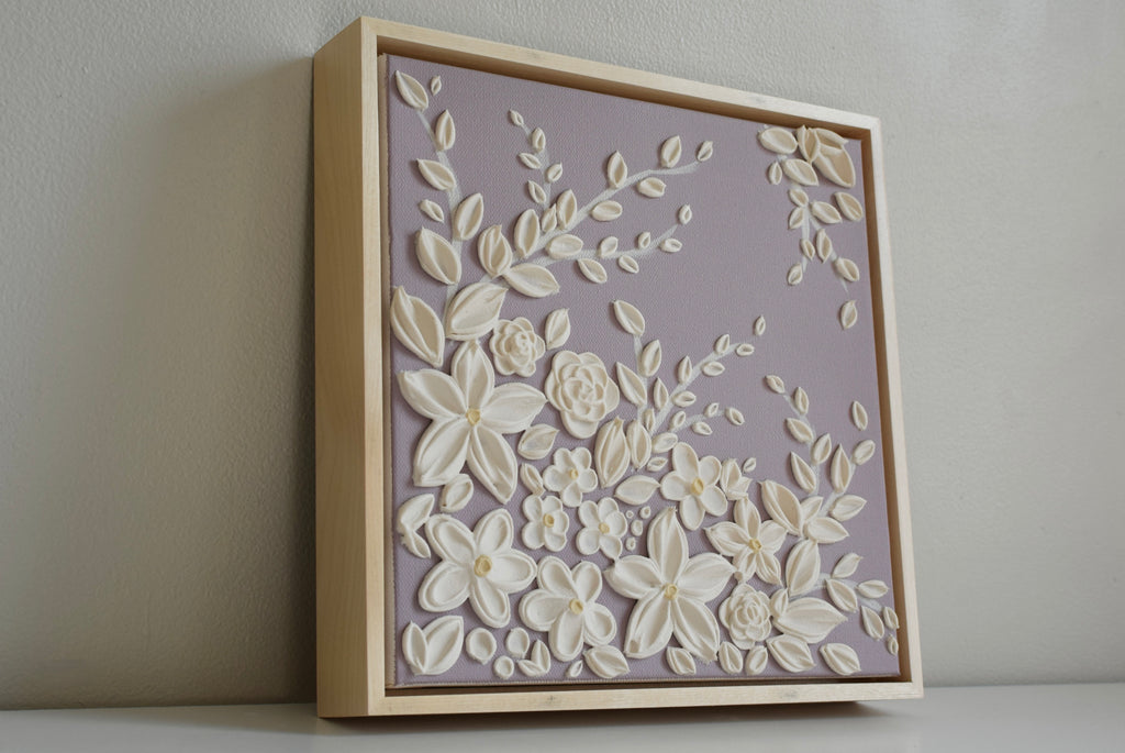 SOLD - Vintage Florals - 10" x 10" (Framed)