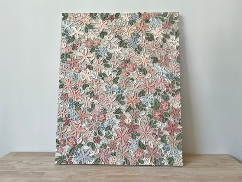 Mauve Blooms - 24" x 30"