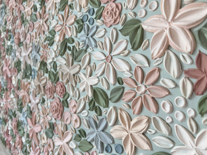 Mauve Blooms - 24" x 30"