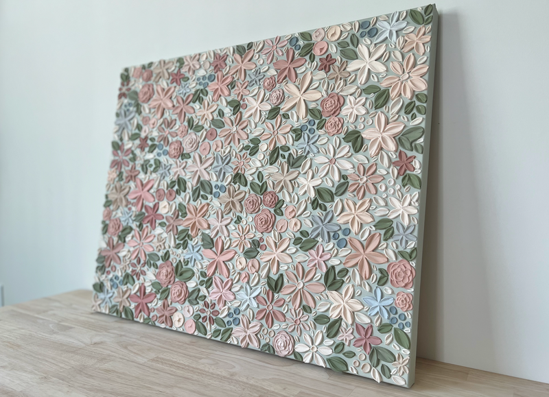 Mauve Blooms - 24" x 30"