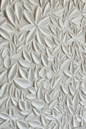 SOLD - Beige Florals 12" x 16"