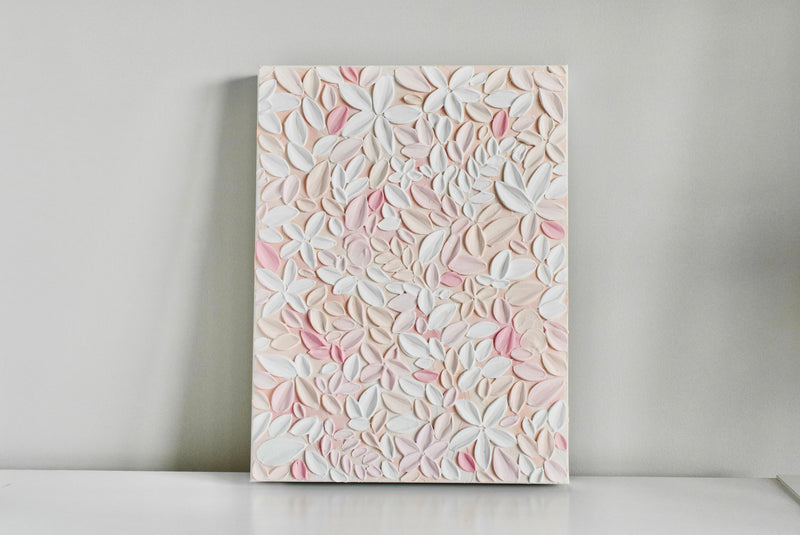 SOLD - Blushing Florals 12" x 16"