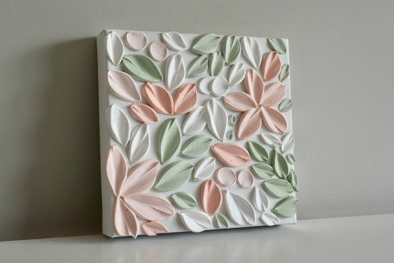 SOLD - Peach Green Tea 8" x 8"