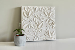 SOLD - Cream Ivy 10" x 10"