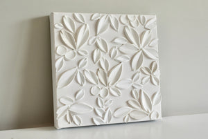 SOLD - Cream Ivy 10" x 10"