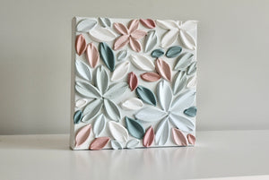 SOLD - Pops of Mauve 8" x 8"