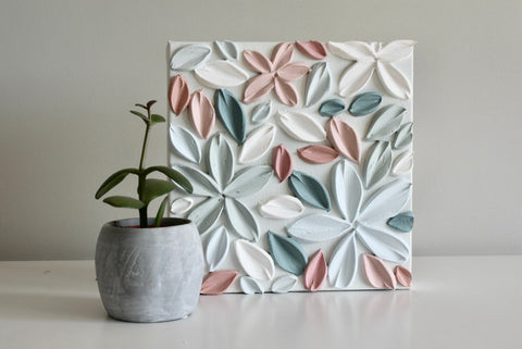SOLD - Peach Green Tea 8" x 8"