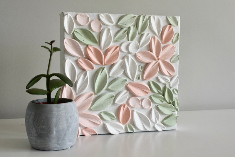 SOLD - Peach Green Tea 8" x 8"