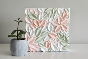 SOLD - Peach Green Tea 8" x 8"