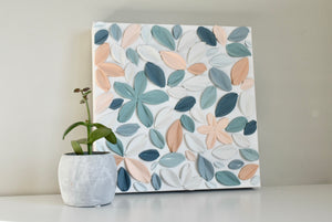 SOLD - Terracotta Turquoise 10" x 10"