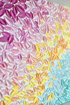 SOLD - Rainbow Petals 20" x 20"