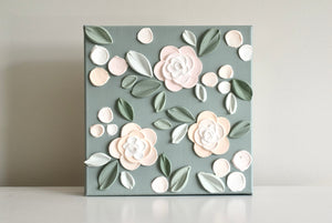 SOLD - Springtime Roses 8" x 8"