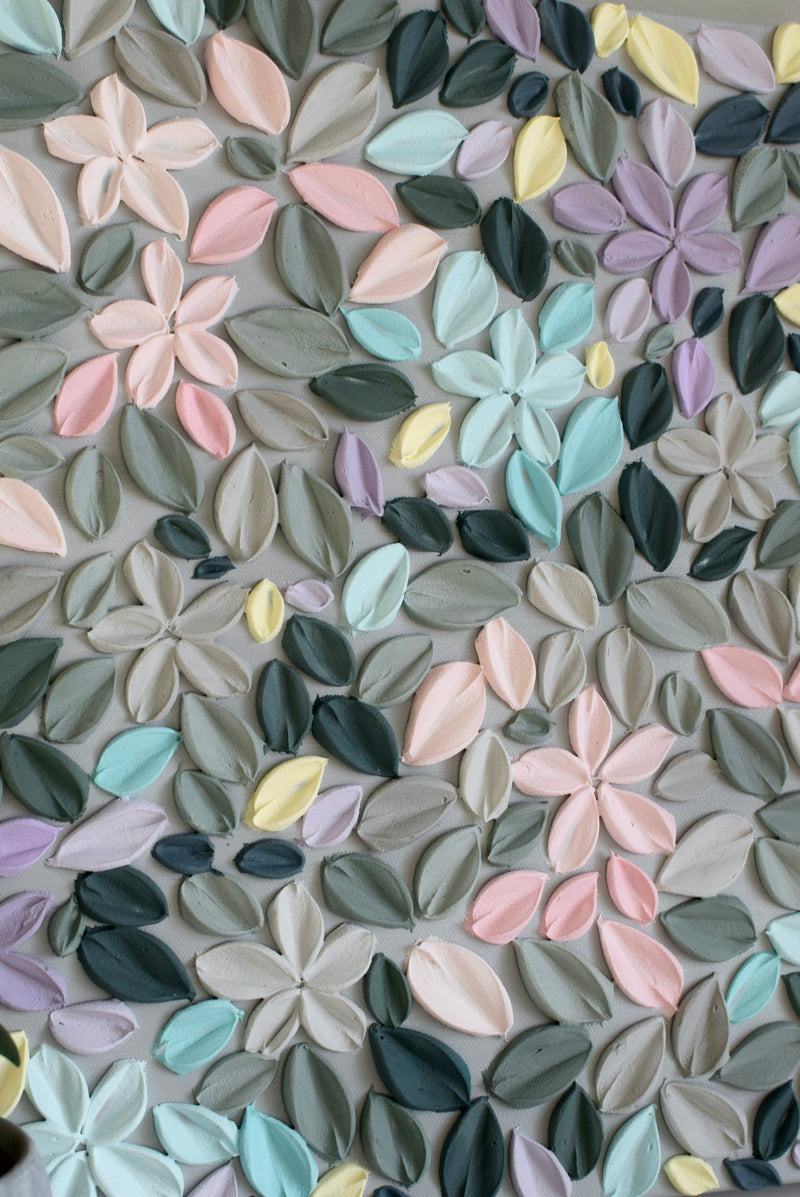 SOLD - Pastel Garden 12" x 16"