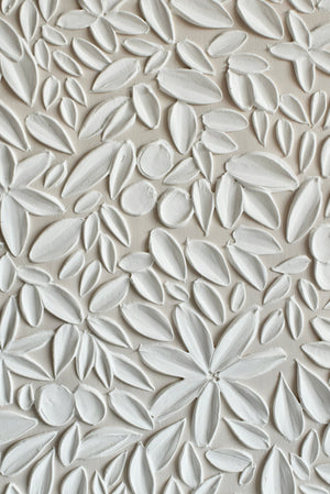 SOLD - Beige Florals 12" x 16"