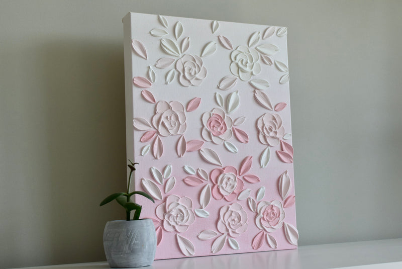 SOLD - Blossoming Rosebuds 12" x 16"