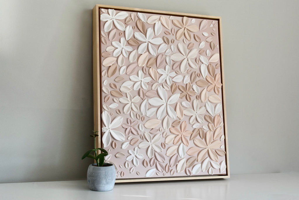 SOLD - Blush Petals 16" x 20" (Framed)