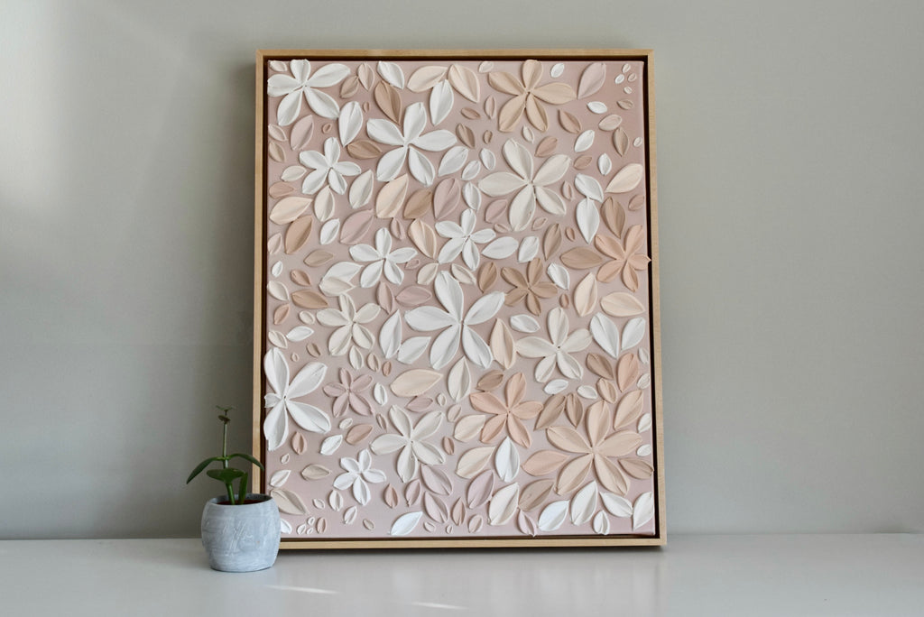 SOLD - Blush Petals 16" x 20" (Framed)