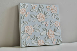 SOLD - Garden Roses 10" x 10" (Framed or Unframed)